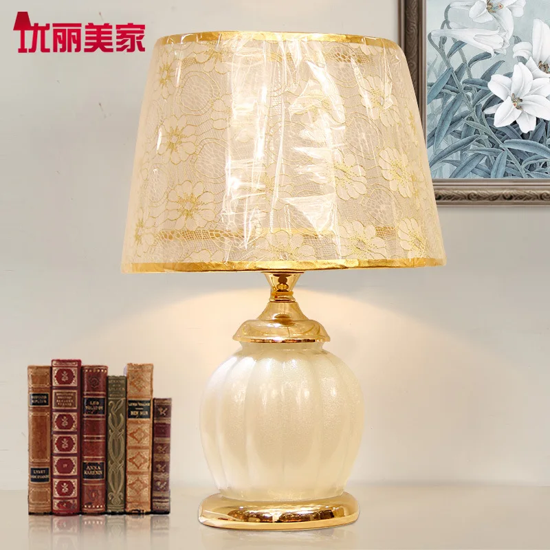 TUDA Free Shipping Modern Style Glass Table Lamp High Grade Lace Cloth Shade Table Lamp Decoration LED Desk Lamp E27 110V-220V TUDA Free Shipping Modern Style Glass Table Lamp High Grade Lace Cloth Shade Table Lamp Decoration LED Desk Lamp E27 110V-220V