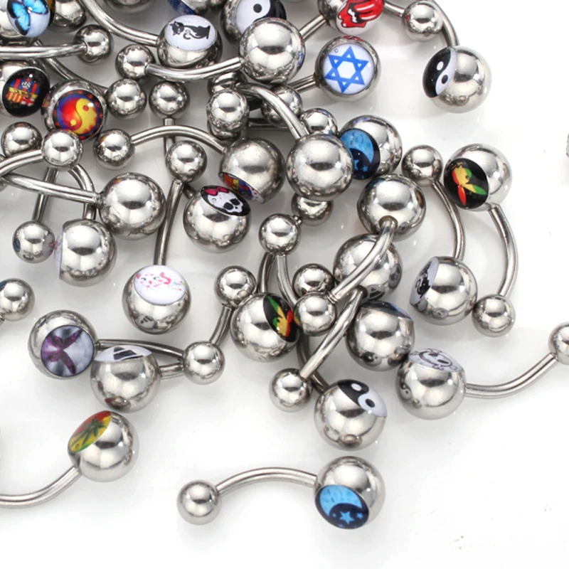 Buy 10pcs Mix Vintage Belly Button Rings Body Piercing 