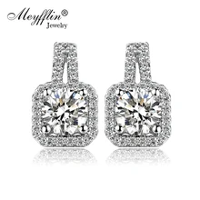 Meyfflin, серьги-гвоздики для женщин, Букле д 'Орель, серебряный цвет, квадратные серьги с цирконием, женские серьги, модные вечерние ювелирные изделия