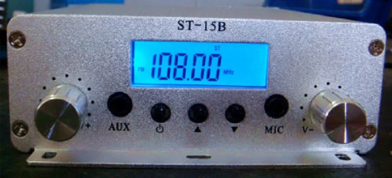 Лидер продаж! 15 Ватт pll fm передатчик FMU SER ST 15B с 86MHz 108MHz 100khz|pll transmitter|pll fmfm transmitter |