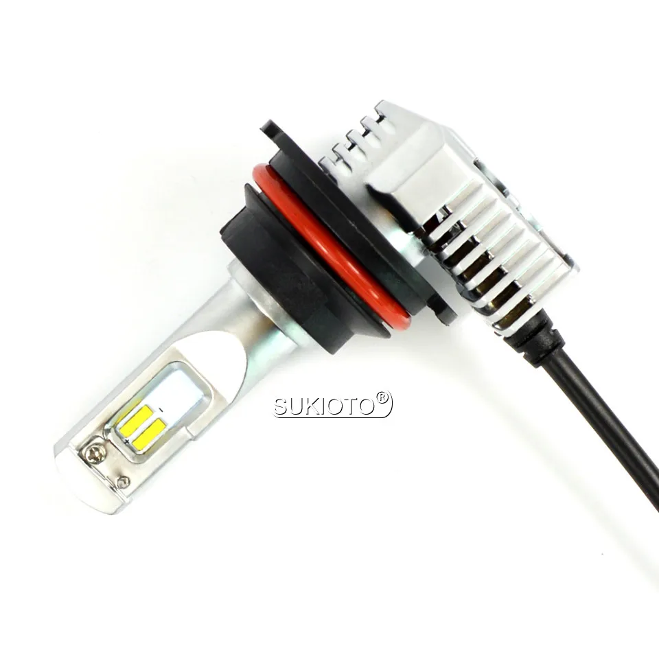 SUKIOTO 2PCS LED Headlight H7 H11 H8 HB4 HB3 9004 5202 H16EU Auto Headlamp Bulbs 5 Patent LED 6500K 40W Car Styling accessories (1)
