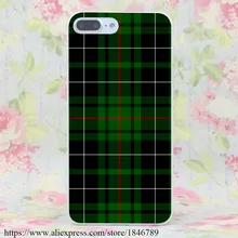 656J Green and Red Scottish Tartan Hard White Cover for iPhone 7 7 Plus 6 6s Plus 5 5S SE 5C 4S Cases