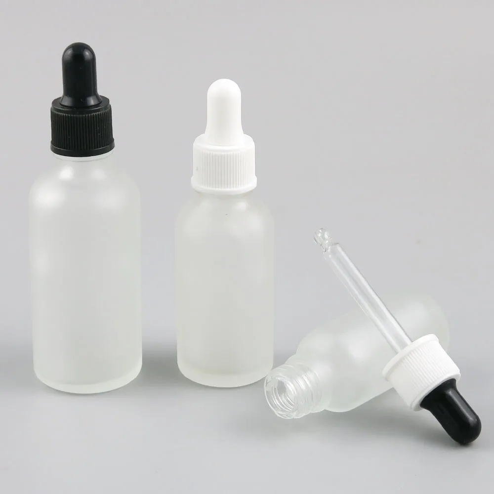 

10 x 5ml 10ml 15ml 20ml 30ml 50ml 100ml Essential Oil Frosted Bottle With Dropper For Liquid Reagent Pipette Refillable Bottle