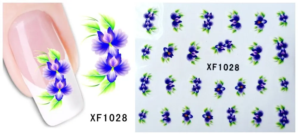 60 листов, наклейки для ногтей с цветами и водными переводами, наклейки для ногтей, фольга для обертывания, наклейки для лака, Временные татуировки, водяные знаки