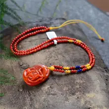 Натуральный Южно-красный агат ожерелье с камнем 34*29*10,5 мм браслет 7,9 мм набор AAAA