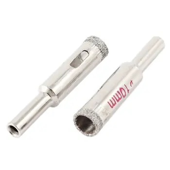 

Diamond Coated 10mm Dia Drill Bit for Ceramic Glass Tile Hole Saw 6 Pcs