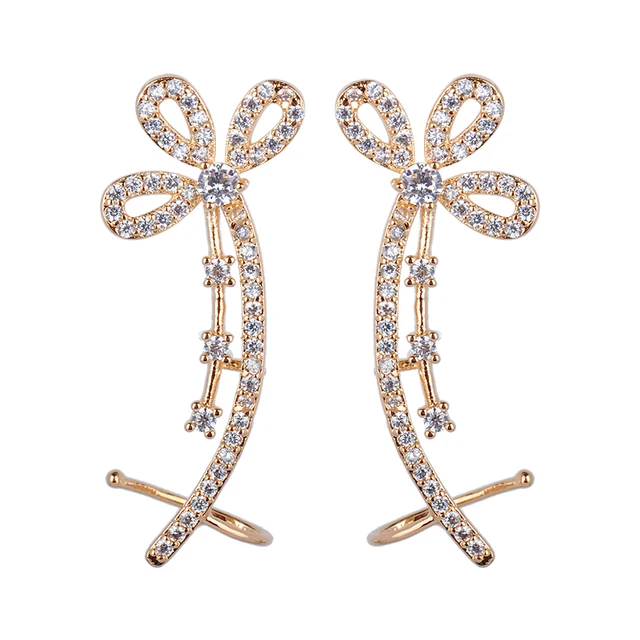 New Arrival Top Design Flowers Long Aaa Cz Earrings White Gold Color New Arrival Top Design Flowers Long Aaa Cz Earrings White Gold Color Brand Jewelry Wedding Gift