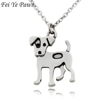 Fei Ye Paws женское ожерелье s из нержавеющей стали длинная цепочка Джек Рассел амулет в виде терьера собака подвеска массивное ожерелье подарок для девочки