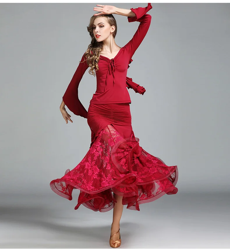 2017 современный юбка для танцев новые Бальные акробатики кружева шелковые юбки для женщин Бесплатная доставка, высокое качество