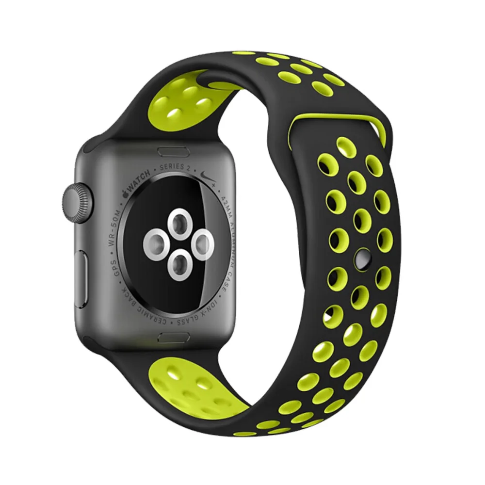 Stylish Sports Edition Soft Silicone Replacement Sport Band For 38mm AppleWatch Series1234 42mm Wrist Bracelet Strap For iWatch