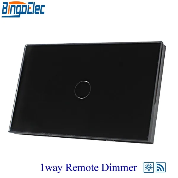 

Home Improvem Bingoelec AU/US Standard 1gang 1way Touch Remote Dimmer Switch for Light, RF433 Remote Wall Switch,110-220V,Black