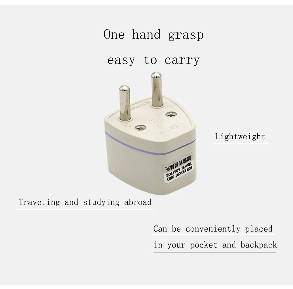 Европейский стандарт, Универсальный переходник для путешествий, 2500 Вт, высокая мощность, бытовая техника, адаптер ЕС, Италия, Греция, Норвегия, Южная Корея, Испания