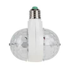 E27/B22 Dual Head Rotating Lamp 6W RGB LED Bulb Lamp Ball Stage Light Disco DJ Light RGB LED Bulb AC 85-265V