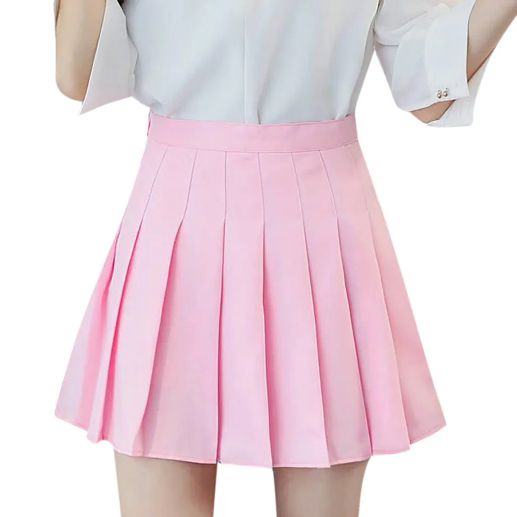 Женская юбка, женская летняя модная плиссированная мини-юбка с высокой талией, Повседневная теннисная юбка, новинка, Прямая поставка M27