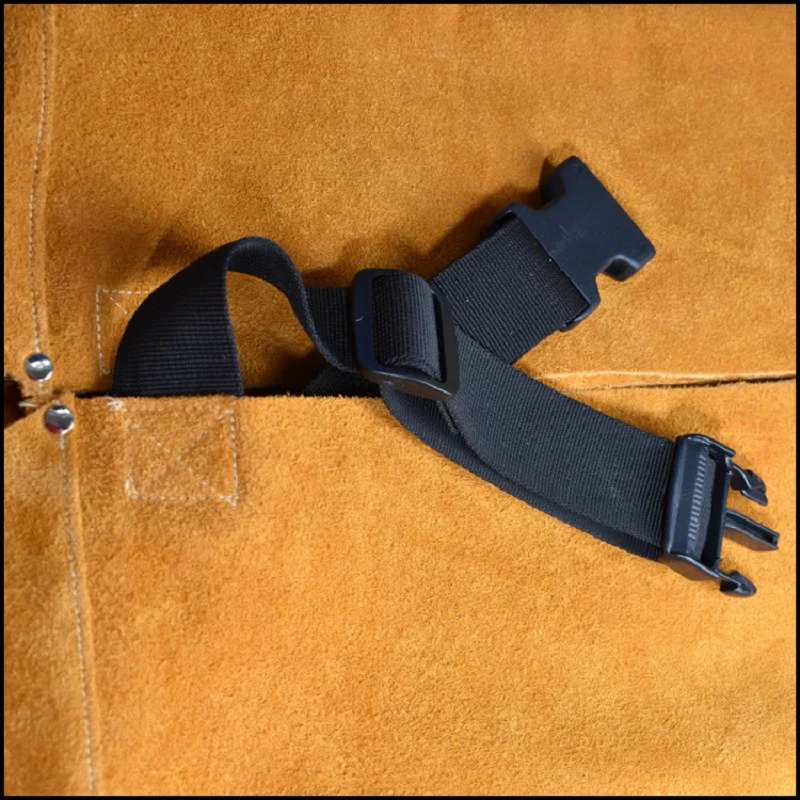 Welding Overalls High Temperature Protective Clothing Cowskin Flame Retardant Safety Clothes Wear Resistant Welders Bib Overall