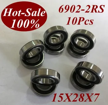 

10Pcs 6902RS 6902 2RS 6902RZ 6902-2RZ 6902-2RS 15X28X7 mm Miniature Ball Bearings High speed miniature micro ball bearing