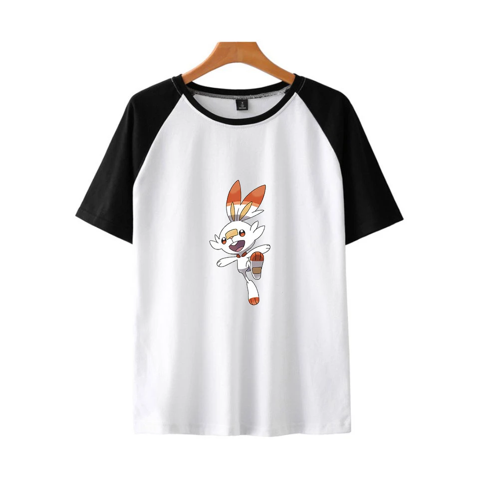 Pokemon Sword and Shield Printed Cool Game New t-shirt Fashion young Raglan Short Sleeve t-shirt Round Collar Summer T-shirt