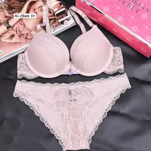 AZE пикантные Кружево двойной боковой ряд пряжки собрать вместе Нижнее Бельё для девочек Тонкий Подпушка Толщина Женщина комплект с бюстгальтером