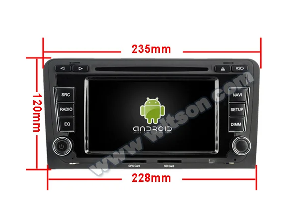 Top 6.2" Android 8.1 Oreo OS Car DVD Multimedia GPS Radio for Audi A3 / S3 / RS3 2003-2012 with 128GB External HDD Support 1