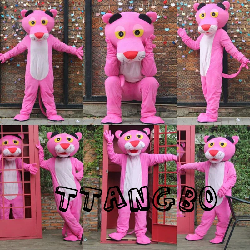 Halloween Pink Panther Mascot Costume Cosplay Party Fancy Dress Outfit Adult Sz