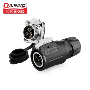 

Cnlinko UL CE Rohs Approval M16 3 Pin LED Panel Connector Waterproof IP67 Electrical 10A Power Connector Male Plug Female Socket
