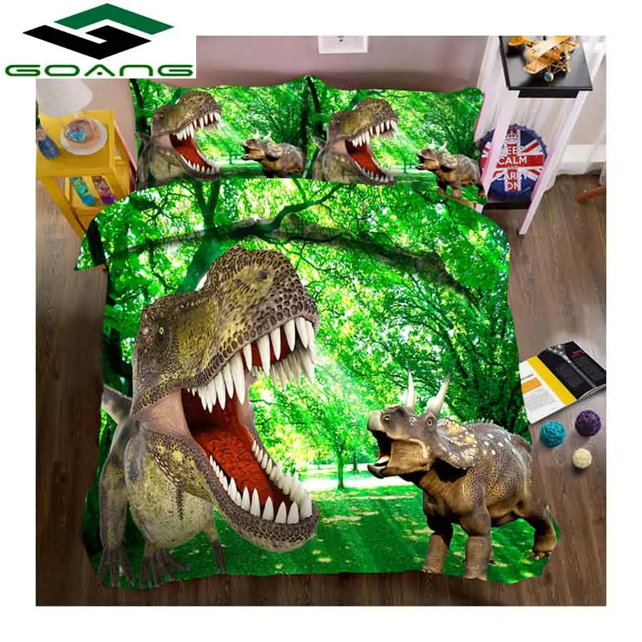 GOANG 3d digital printing kids bedding set bed sheet duvet cover and pillowcase luxury bedding Home textiles dinosaur
