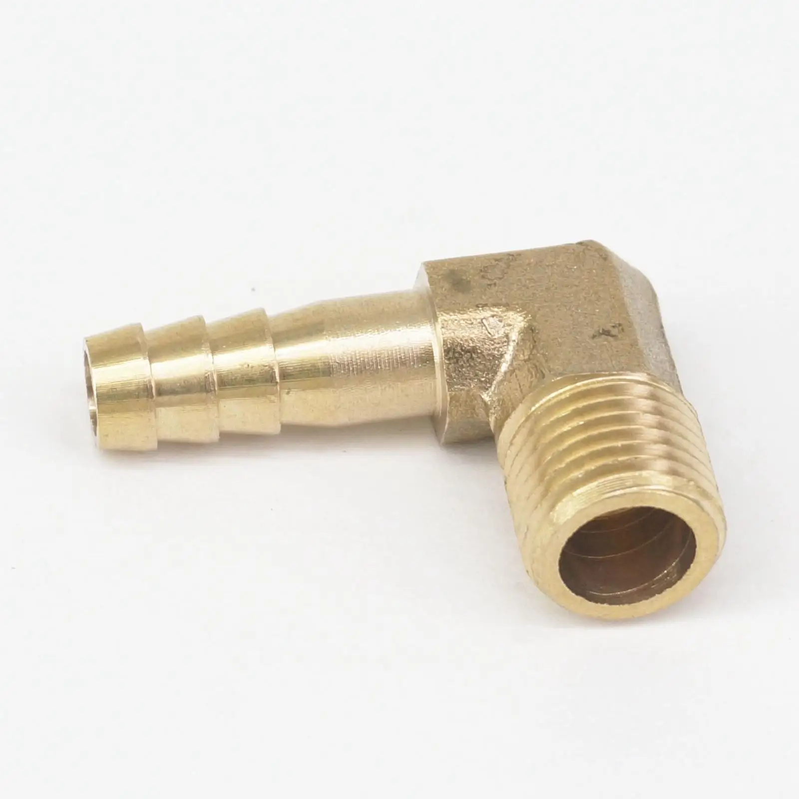 

LOT 2 Hose Barb I/D 8mm x 1/4" BSP Male Thread Elbow Brass coupler Splicer Connector fitting for Fuel Gas Water