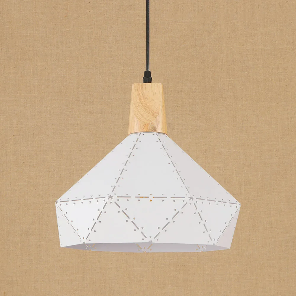 

Fashion Nordic Modern Solid Wood Iron Simple E27 Pendent Lighting Colorful Painted Matte Bedroom Restaurant Cafe Chandelier