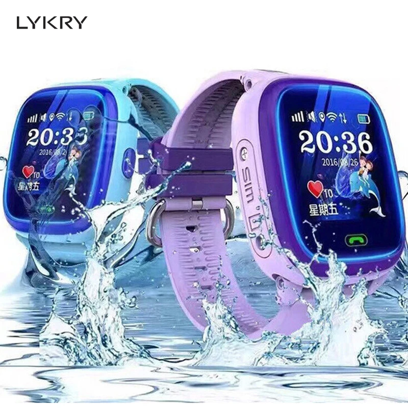 

LYKRY Kids Smart Watch GPS for Children Clock DF25 Touch Screen SOS Call Waterproof Remote Control Monitor PK Q50 Q90 Smartwatch