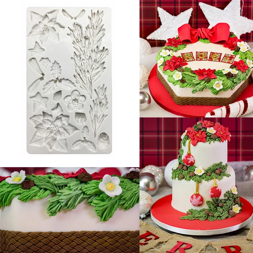 Silicone Mold For The Christmas Series Fondant Cake Decorating Tools