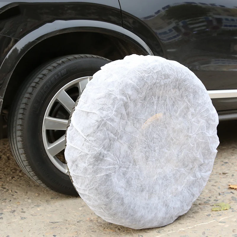 1set/50pc 46cm Disposable tire plastic cover paint spray repair