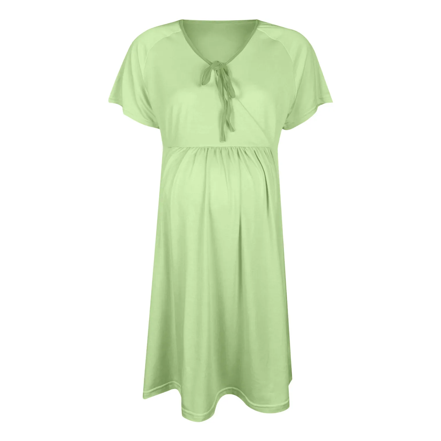 LONSANT платье для беременных Для женщин Сплошной короткий рукав платье Для женщин Мода для беременных отдыха Грудное вскармливание летнее