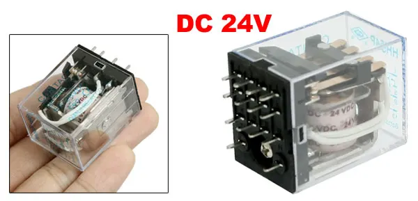 HH54PA 5A DC 24V Coil PCB General Purpose Power Relay 14 Pin 4PDT
