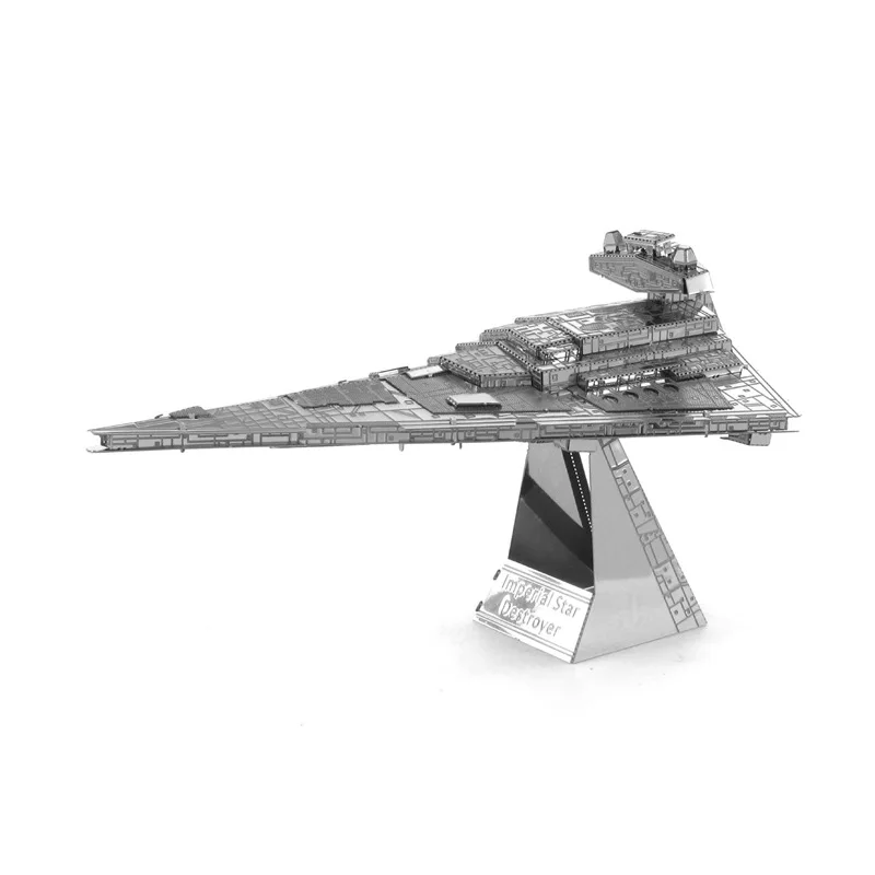 

3D Metal Puzzle Famous Building For Imperial Star Destroyer Model Assemble Kits Puzzle Laser Cut Jigsaw Toys for Beginner