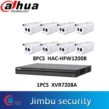 Dahua комплект видеонаблюдения 1080P комплект HDCVI 8ch система видеонаблюдения XVR7208A видео рекордер 8 шт. HDCVI HAC-HFW1200B cctv камера безопасности
