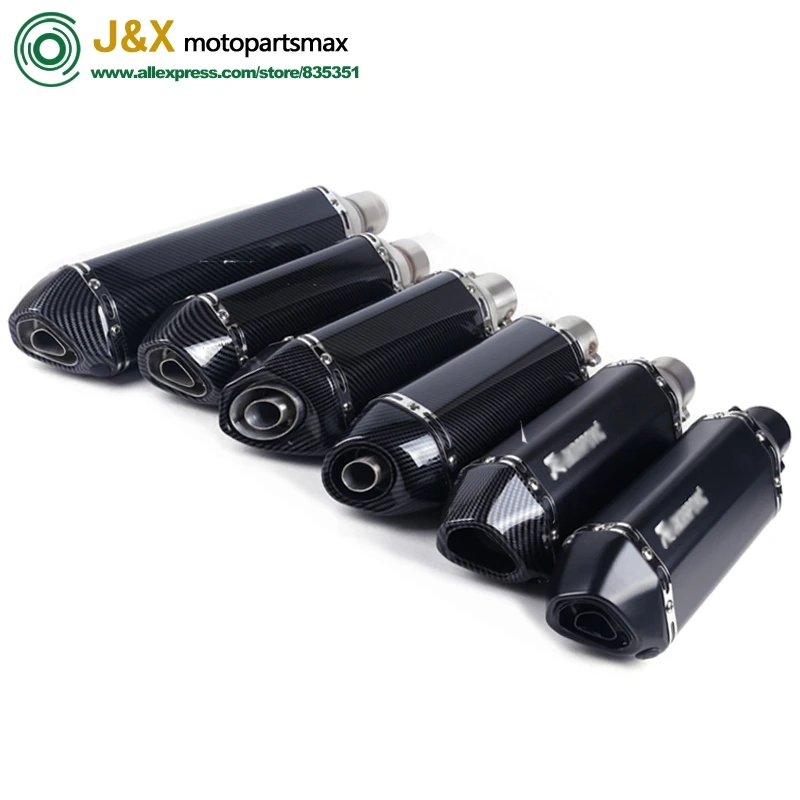 

Universal motorcycle exhaust muffler Escape slip on tmax530 z800 R1 R6 GSR750 ZX1R ZX14R GSXR1300 GSXR1000 Z900 MT07 MT09 CBR500