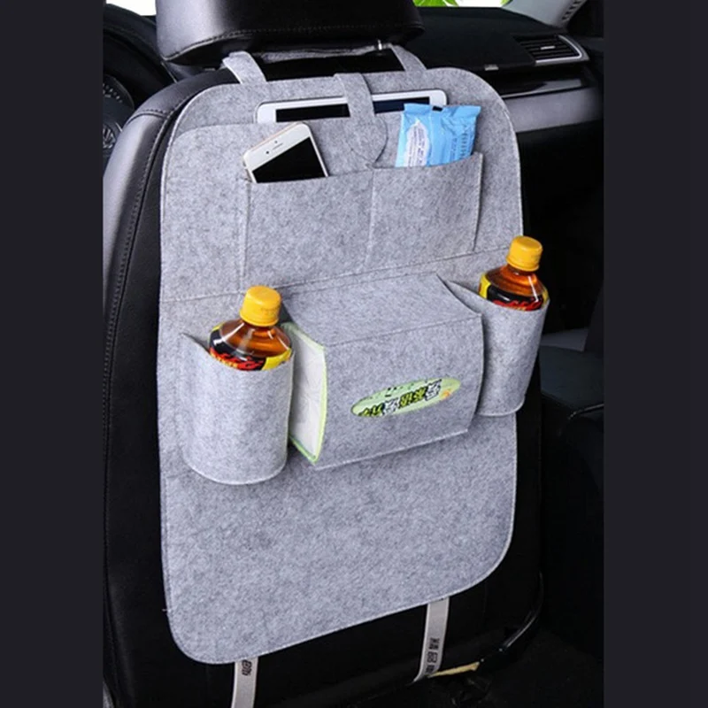Автомобильный Органайзер многокарманная сумка для хранения на заднее сиденье автомобиля на заднем сиденье органайзер для телефона Карманный чехол для книг планшета Мобильная салфетка для напитков - Название цвета: LGY