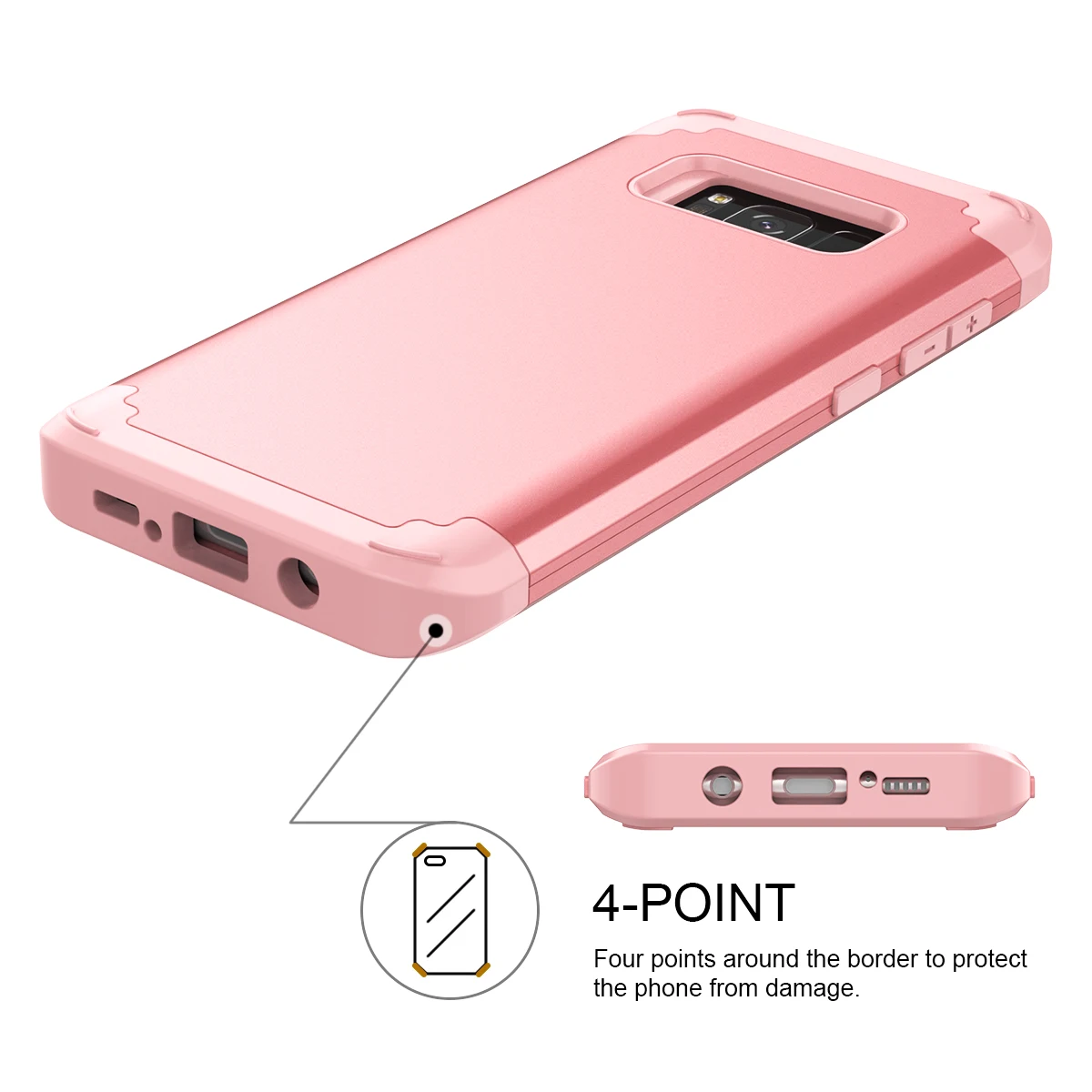 Phone Cases For Samsung Galaxy S8 Plus Note8 Case Durable PC+TPU 3 Layer Hybrid Anti-Knock Full Body Protective Case Shockproof