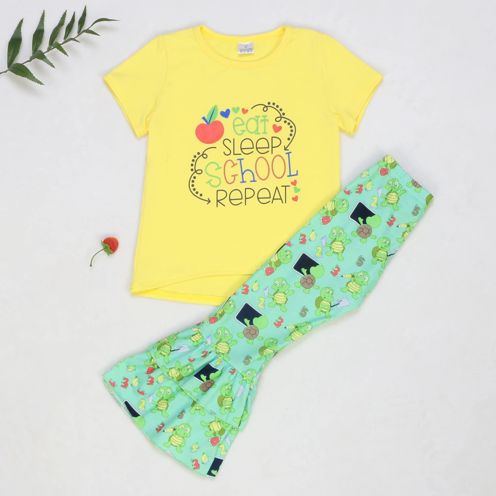 

Conice Nini 2019 Back to school design Baby Girl Clothing Set short sleeve children outfit 2GK906-1038