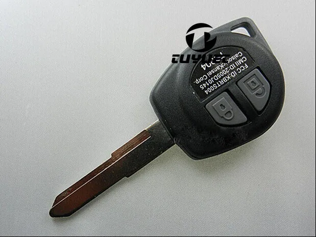 5PCS /10PCS  2 Buttons Remote Key Shell For Suzuki Grand Vitara Swift Ignis Car Key Blanks Case + Button rubber pad