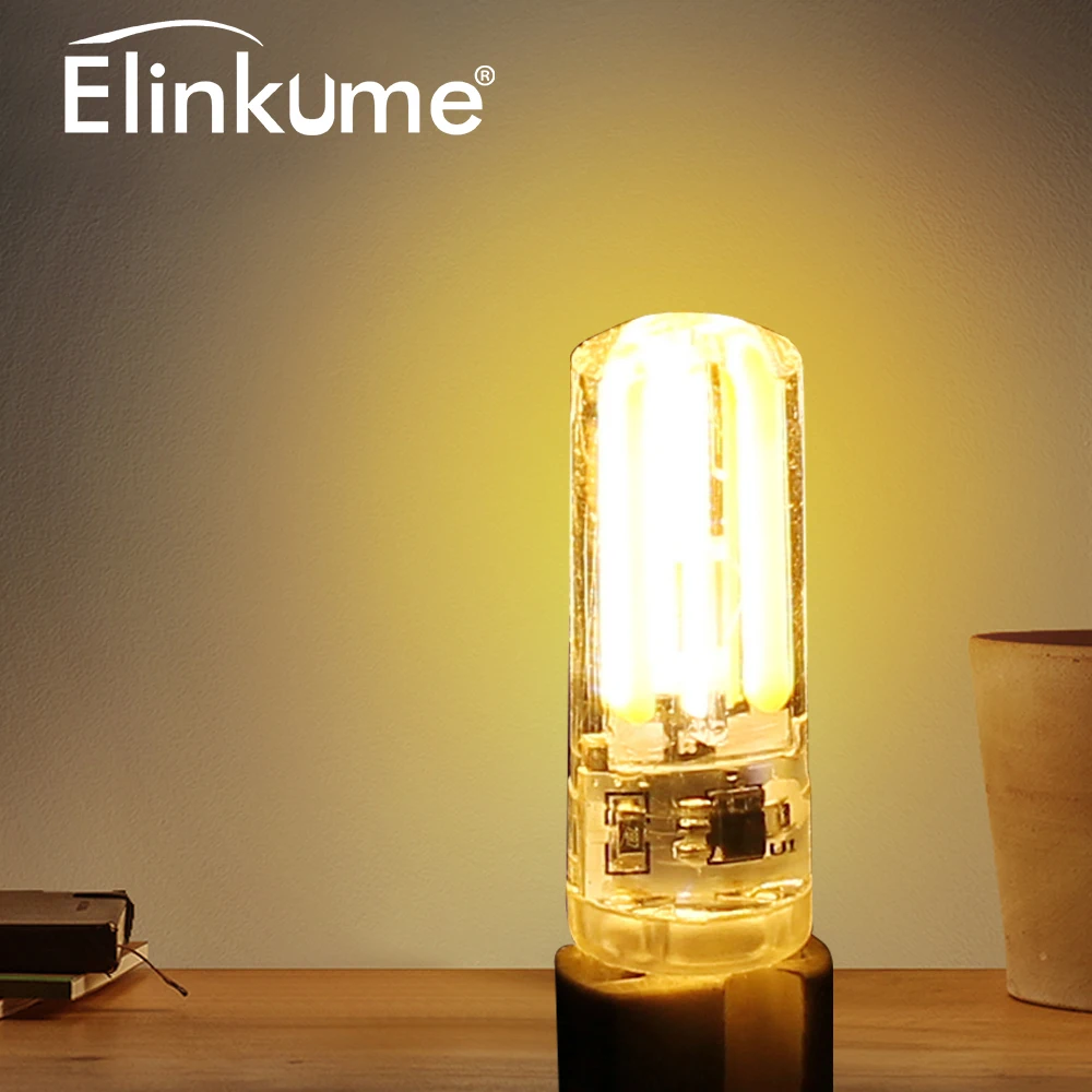 Elinkume G9 светодиодные лампы 5 Вт лампочки с регулируемой яркостью 4 шт. нить AC220V