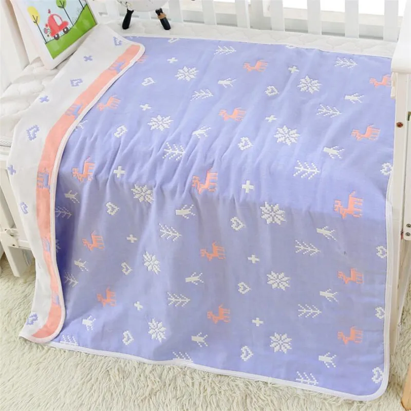 6 слоев газовое спальное Одеяло 100 хлопок детское банное полотенце новорожденное хлопчатобумажное одеяльце дети кондиционер комнатное одеяло