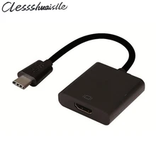 (100pcs/lot) USB-C Type C USB 3.1 Male to HDMI 1080P HDTV Adapter Cable for Macbook & Chrombook Black/White