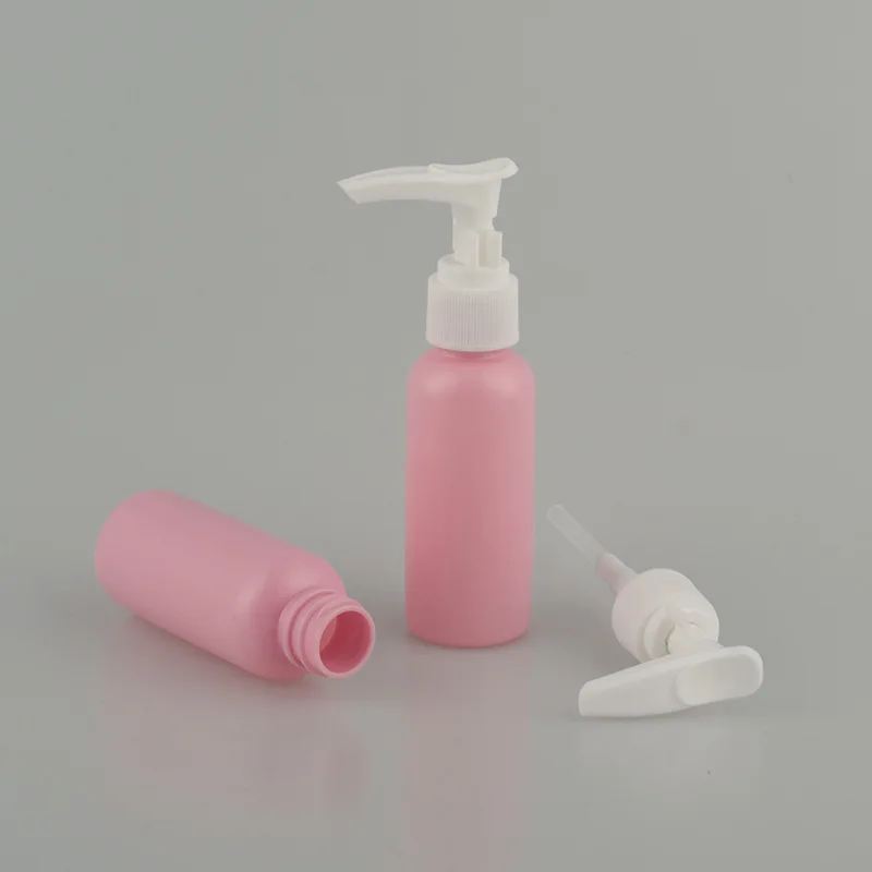 

3pcs/set 50ml pink PET Round shoulder bottle Press the bottle Emulsion Sub-bottle Socket pump bottle wholesale BQ153