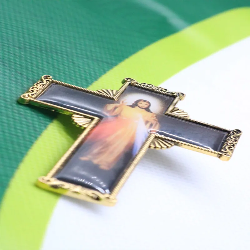 2 шт./брошь Jesus Cruz брошь Christian idol сострадательный значок с крестом и крестиком на