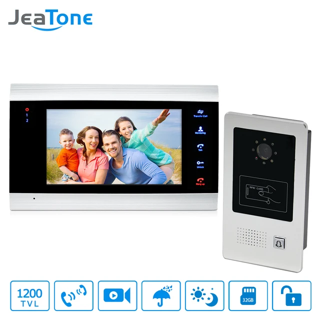 Best Quality 7" Video Door Phone Doorbell Video Intercom System Security Access Control Kits Waterproof Wide View Angle Call Panel RFID Card Best Quality 7" Video Door Phone Doorbell Video Intercom System Security Access Control Kits Waterproof Wide View Angle Call Panel RFID Card