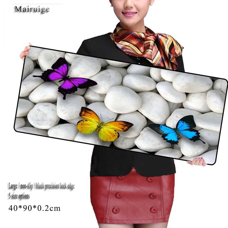 

Mairuige The Butterfly on The Stone Extended Gaming Mouse Mat Mouse Pad of Professional Gamers 900x400 Size Large Table Mats