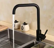Free Shipping lead free kitchen Faucet Black Swivel Kitchen Sink Mixer Tap Kitchen Faucet Vanity Faucet cozinha KF589