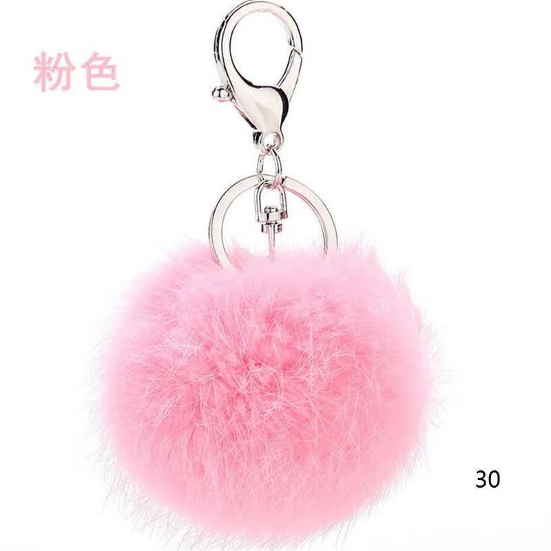 Sombrero de piel de moda accesorios teclas amantes 8 cm conejo keystrap joyas bolso del coche llaves del cubre genuino de la piel llavero