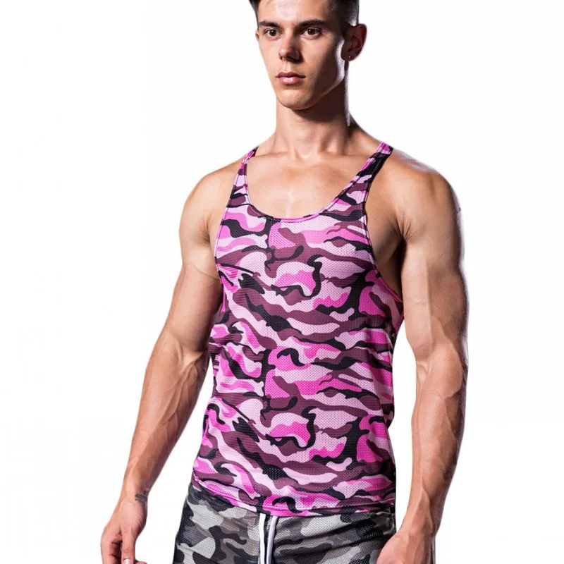 New superbody men's Tank Tops Camouflage Undershirts Soft Cotton sold fashion vestin Tank Tops